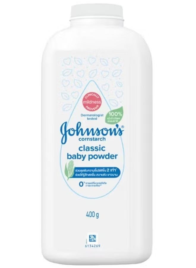 Johnson's Baby Baby Powder Cornstarch Classic 400 g - Image 1